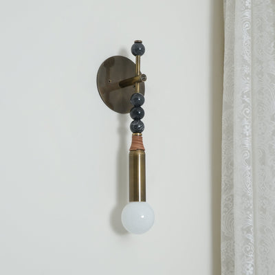 Persepolis-Inspired Marble & Brass Wall Sconce