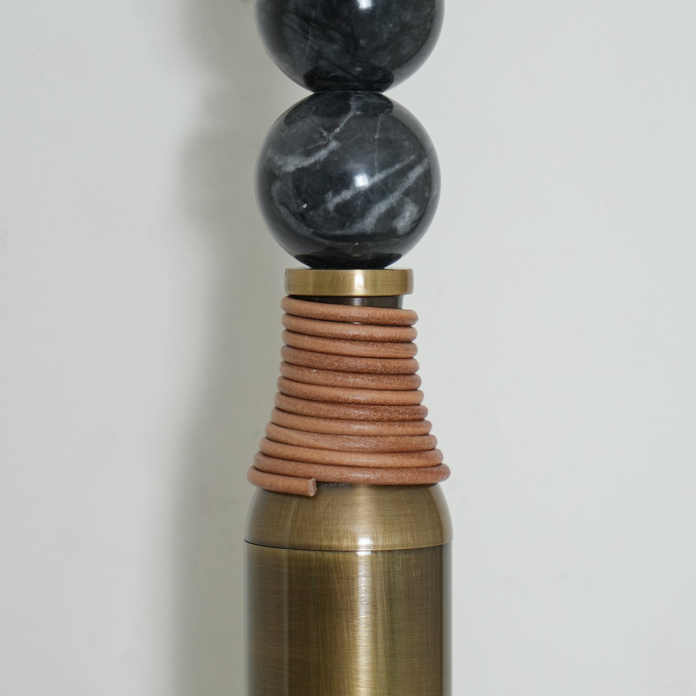 Persepolis-Inspired Marble & Brass Wall Sconce