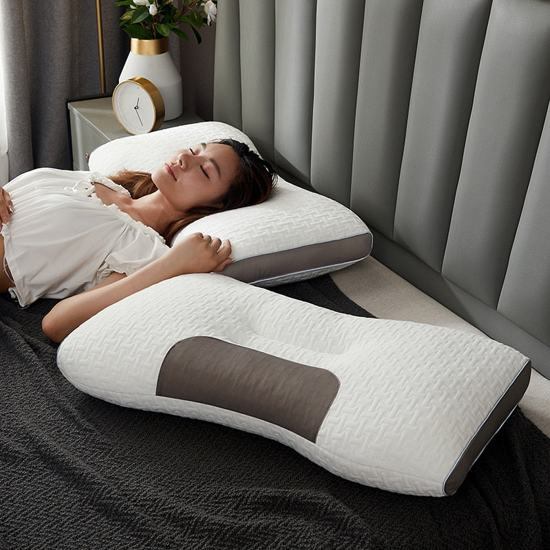 Hybrid Pillow For Back & Side Sleepers Neck Support Comfort