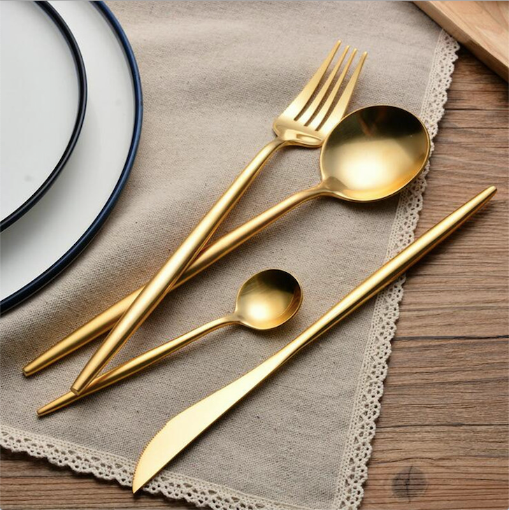 Arya Gold Cutlery Set – Elegant Simplicity in Gold