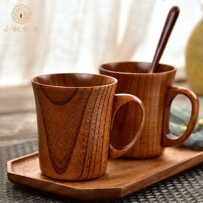 TimberBrew Wooden Mug – Handcrafted Hardwood Rustic Elegance