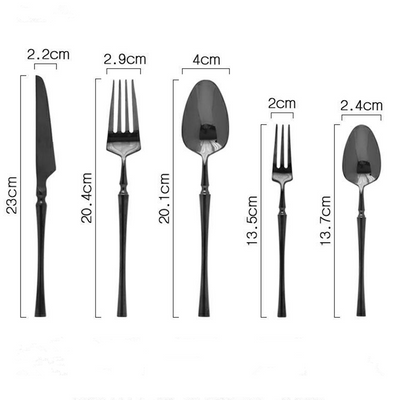 Serena Black Elegant Cutlery Set