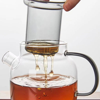 Modern Glass Teapot with Infuser – 680ml Borosilicate Tea Maker