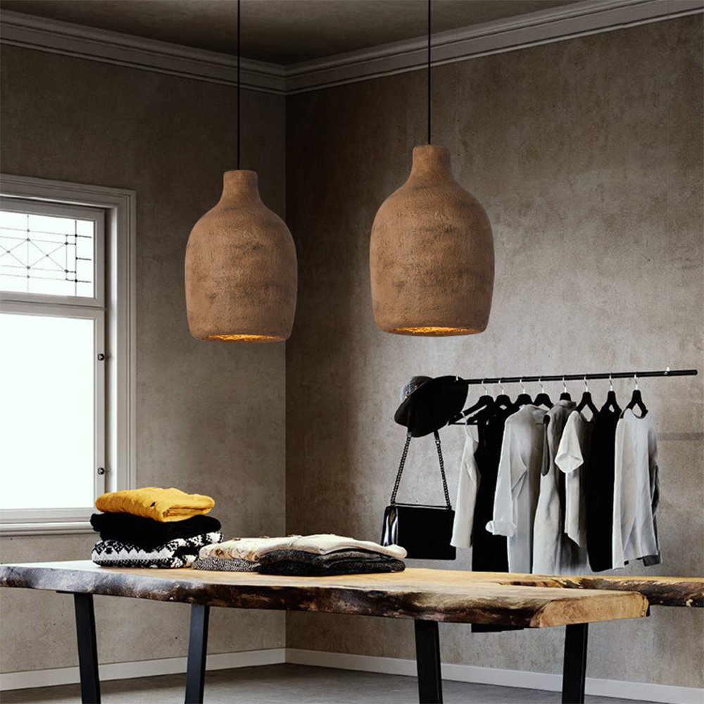 Postmodern Pottery-Style Pendant Light