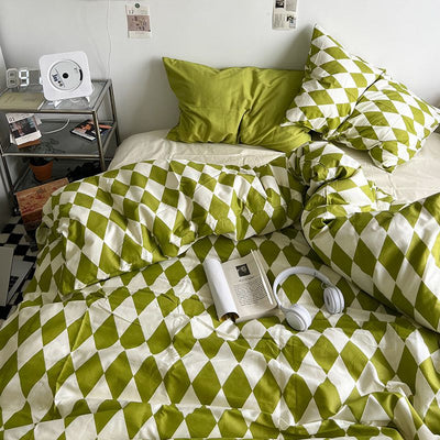 Abstract Chequerboard Single Bedding Set