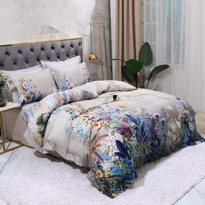 FloraLuxe Duvet Cover Set (Egyptian Cotton, 500 TC)