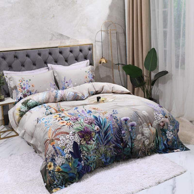 FloraLuxe Duvet Cover Set (Egyptian Cotton, 500 TC)