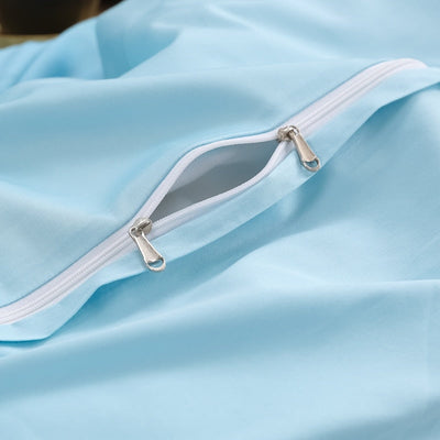 Azure Bloom Duvet Cover Set (Egyptian Cotton, 500 TC)