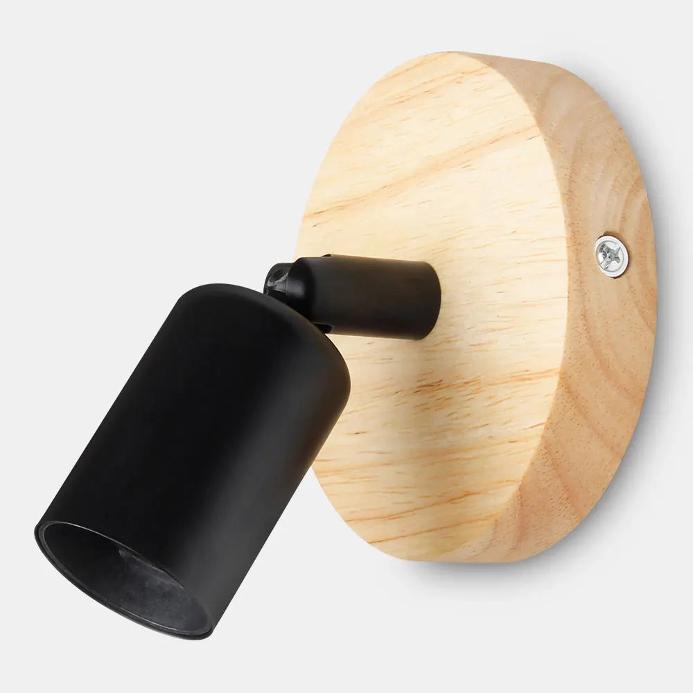 Nordic Vintage Wood Wall Lamp for Cozy Ambient Lighting