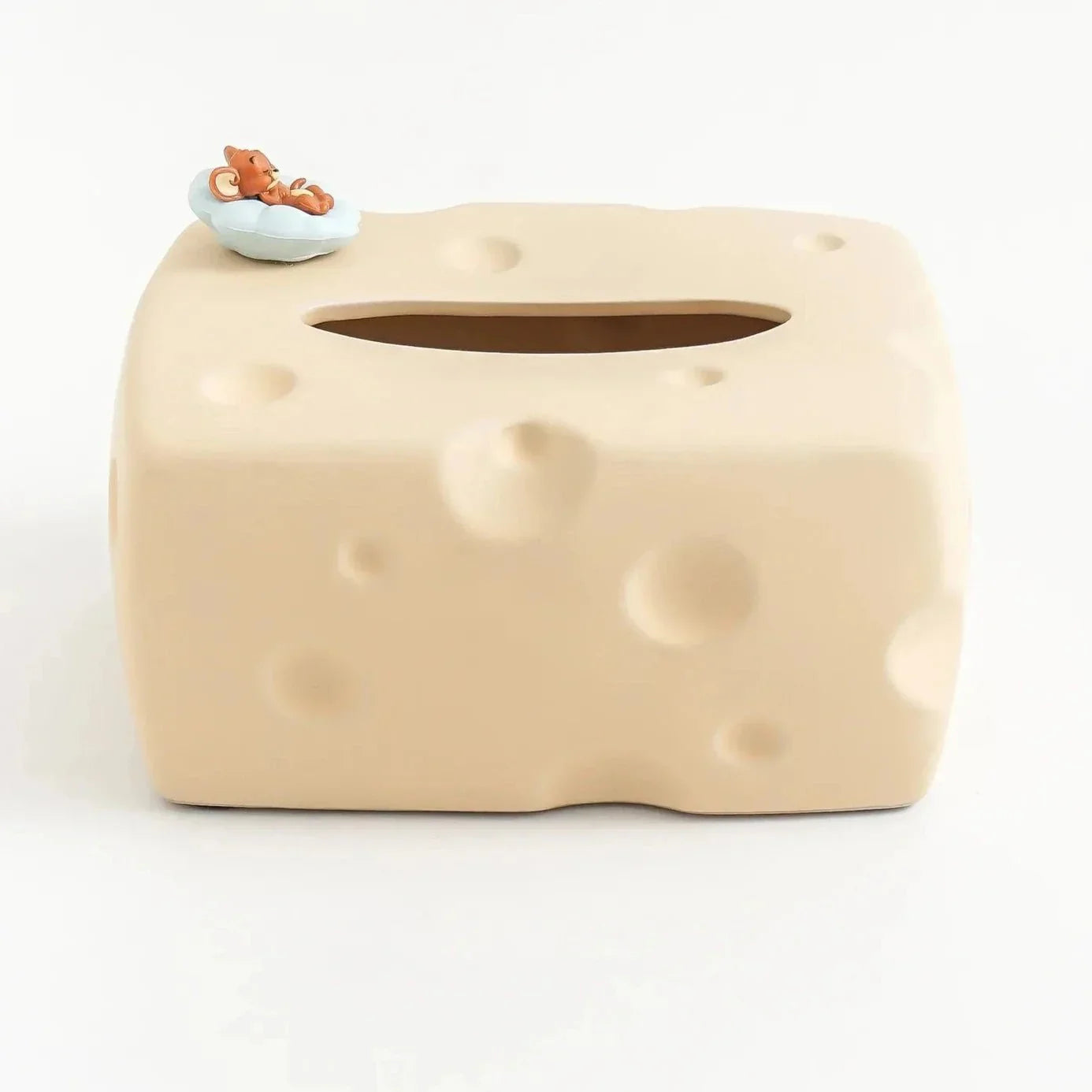 Cartoon Cheese Shape Ceramic Tissue Box - Modern Decor Accent