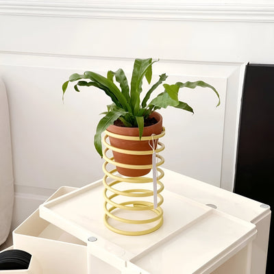 Decorative Spring Flower Pot Stand in Colorful Metal Design