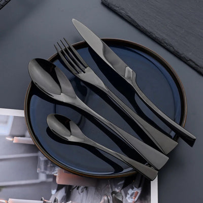 Jet Black Cutlery Set – Refined Minimalism