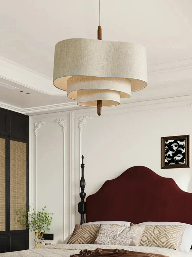 Stylish Fabric Chandelier for Contemporary Living Room or Bedroom Ambiance