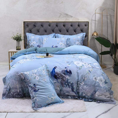 Dreamland Duvet Cover Set – 500 TC Egyptian Cotton with Floral Bird Design