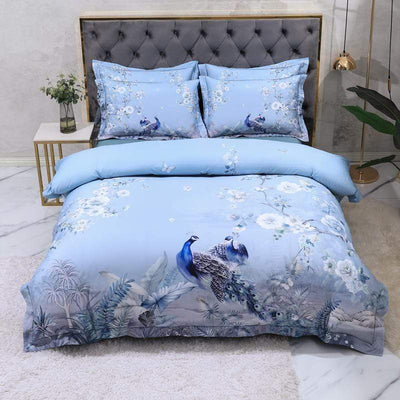Dreamland Duvet Cover Set – 500 TC Egyptian Cotton with Floral Bird Design