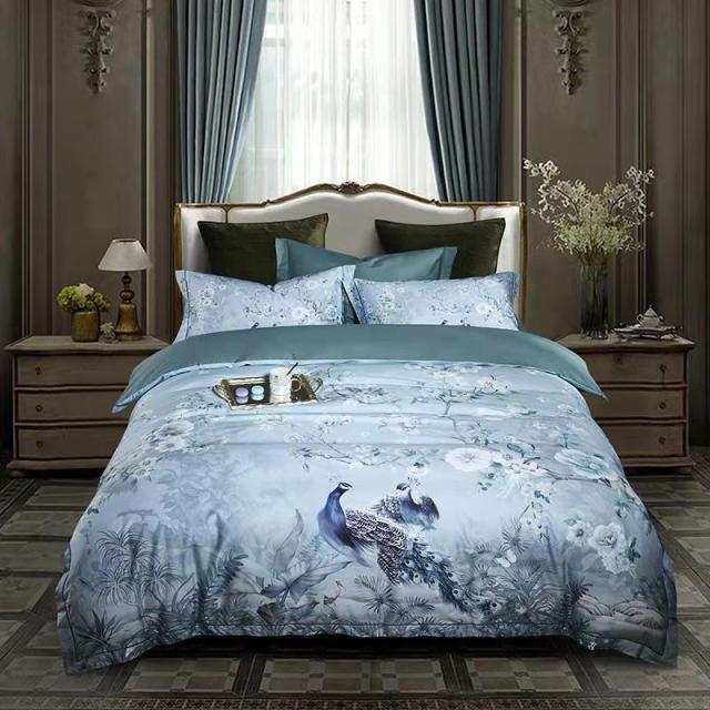 Dreamland Duvet Cover Set – 500 TC Egyptian Cotton with Floral Bird Design
