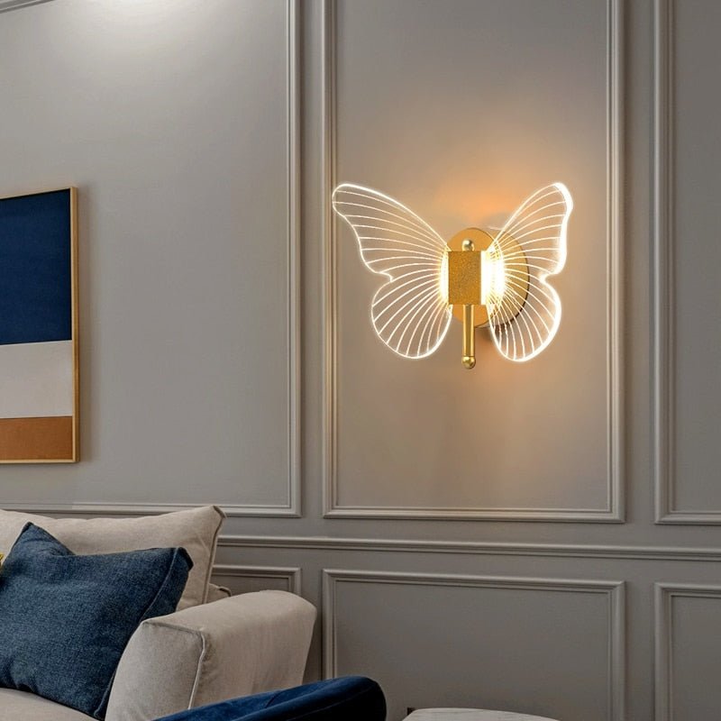 Butterfly Inspired LED Wall Light – Farfalla Style in Acrylic and Metal
