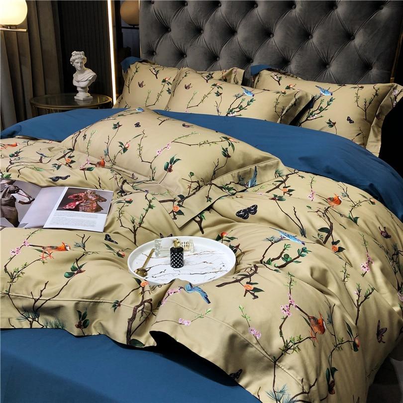Flight of the Orient Duvet Cover Set – Vibrant Floral Print on Soft Cotton
