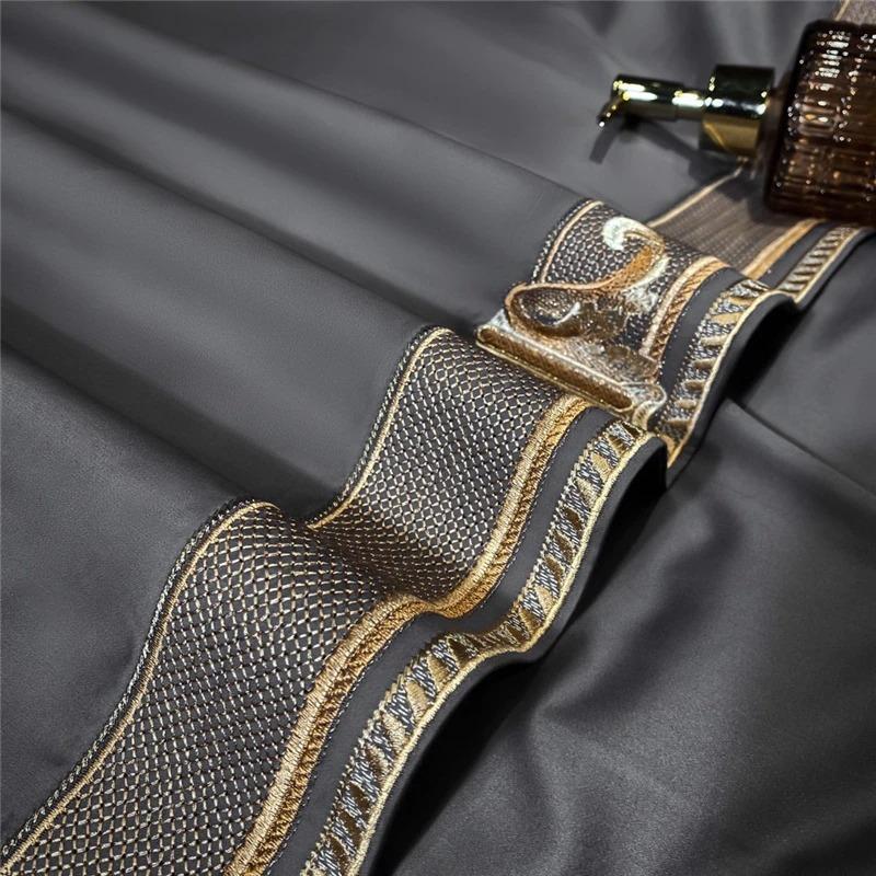 Grigio Premium Embroidered Duvet Cover Set