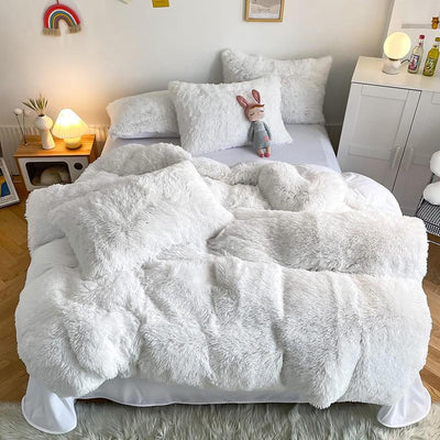 Hug and Snug Luxury Fluffy Plush Duvet Cover Set – Ultra-Soft Faux Fur Bedding
