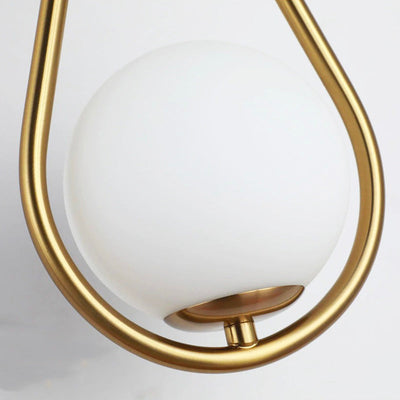 Golden Metal Ball Wall Bedside Lamp with USB Rechargeable Feature