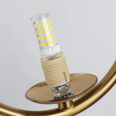 Golden Metal Ball Wall Bedside Lamp with USB Rechargeable Feature