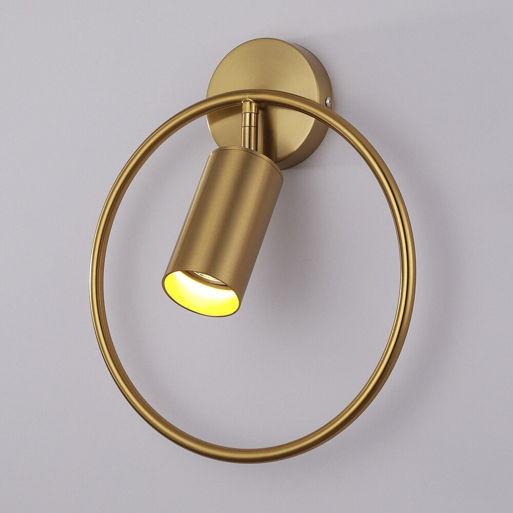 Design Circle Wall Bedside Lamp in Bronze or Black