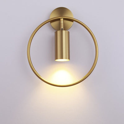 Design Circle Wall Bedside Lamp in Bronze or Black