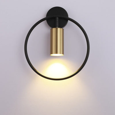 Design Circle Wall Bedside Lamp in Bronze or Black