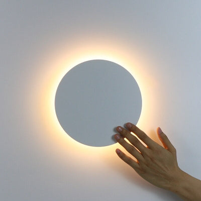 Minimalist Circular Wall Bedside Lamp with Touch Sensor