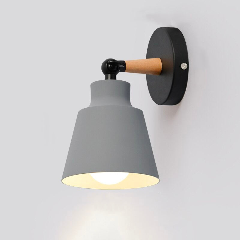Scandinavian Metal Wall Bedside Lamp with Touch Control
