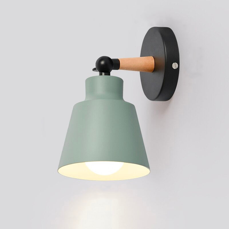 Scandinavian Metal Wall Bedside Lamp with Touch Control