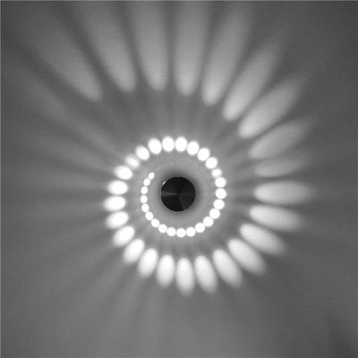 Minimalist Spiral Wall Bedside Lamp with LED Touch Control