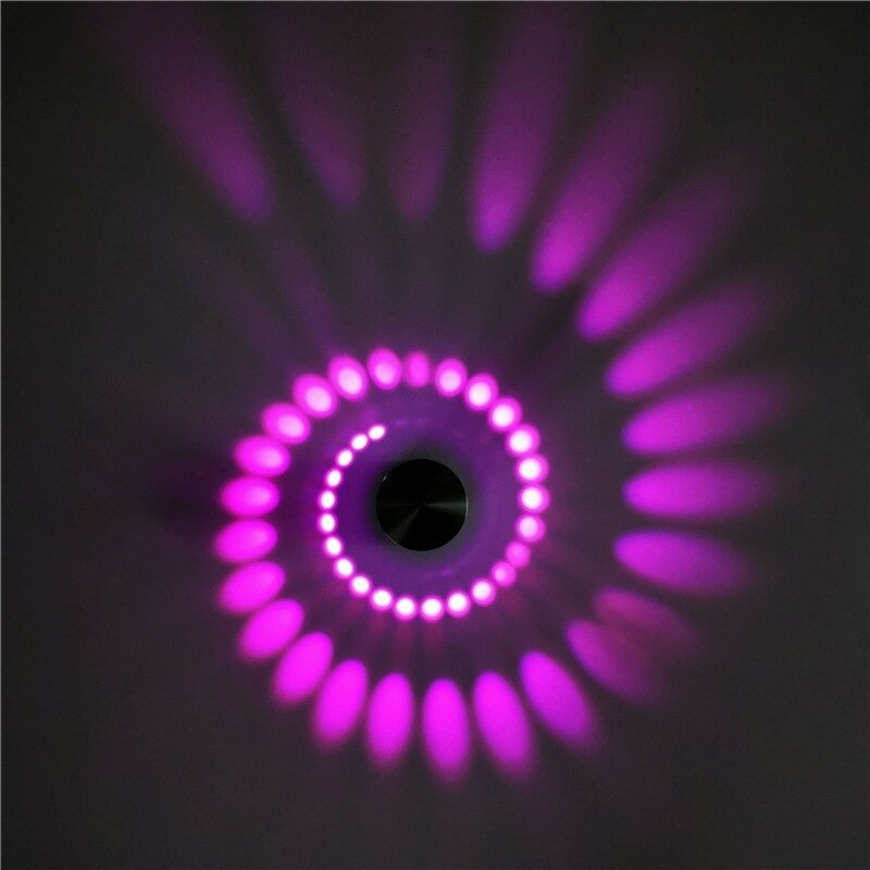 Minimalist Spiral Wall Bedside Lamp with LED Touch Control