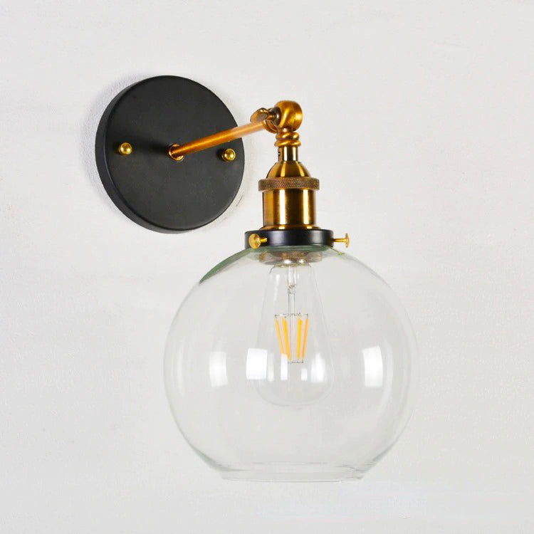 Vintage Glass Wall Bedside Lamp in Classic Design