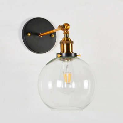 Vintage Glass Wall Bedside Lamp in Classic Design