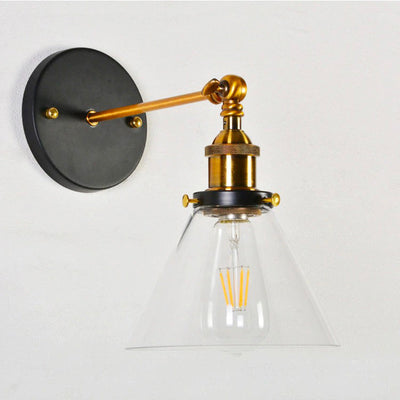 Vintage Glass Wall Bedside Lamp in Classic Design