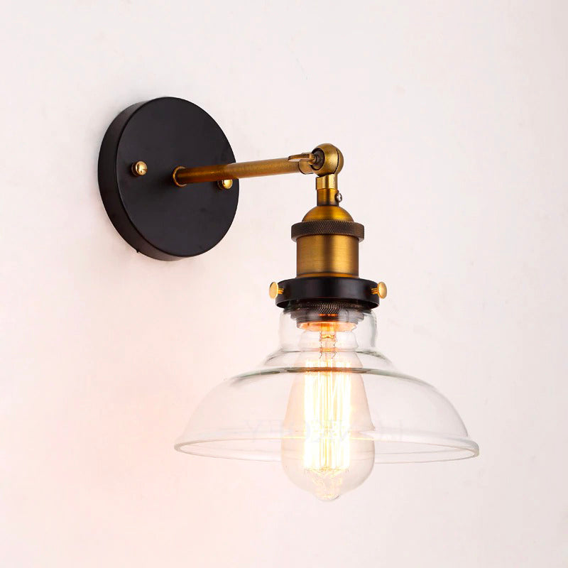 Vintage Glass Wall Bedside Lamp in Classic Design