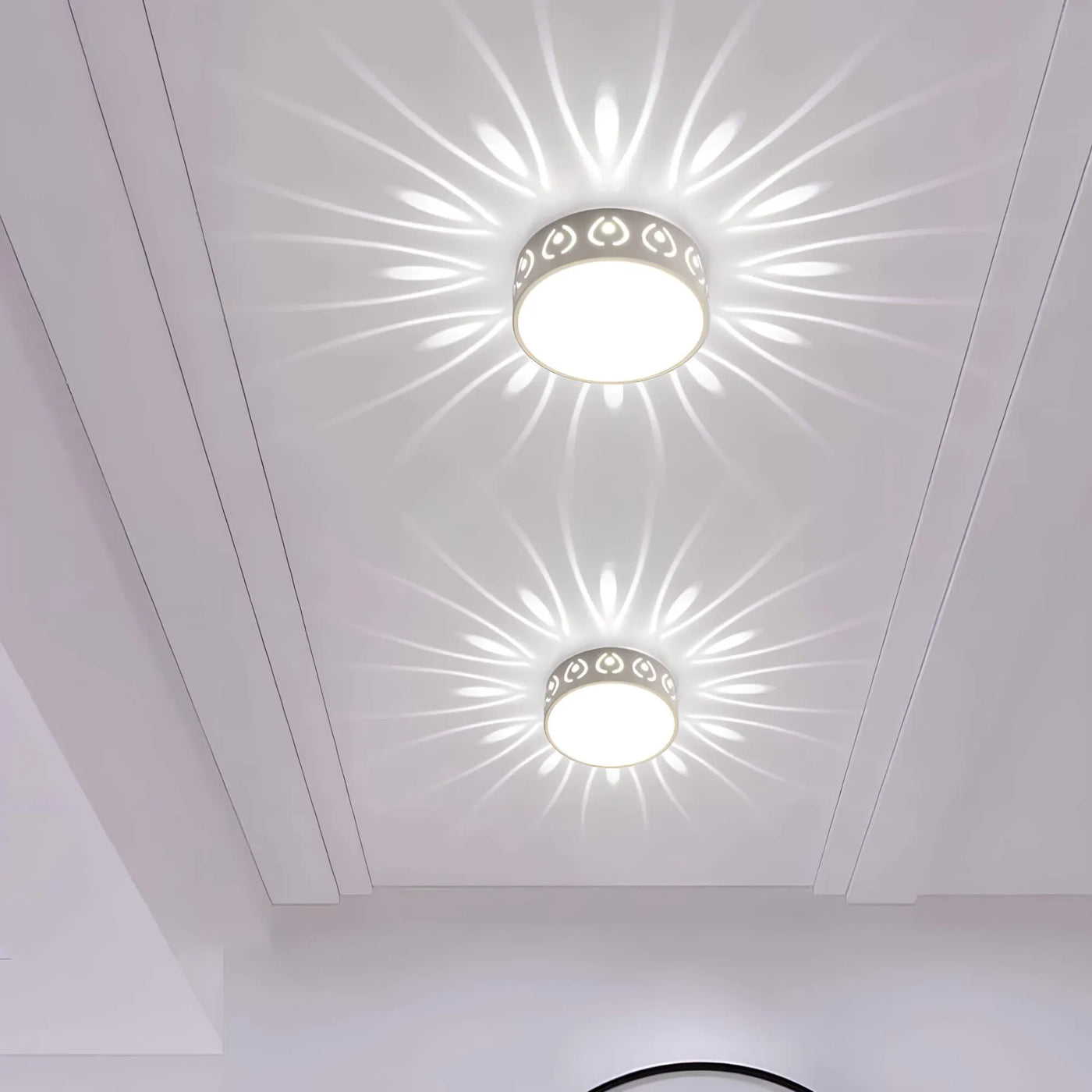 Elegant Ceiling Light – Warm or Cool White