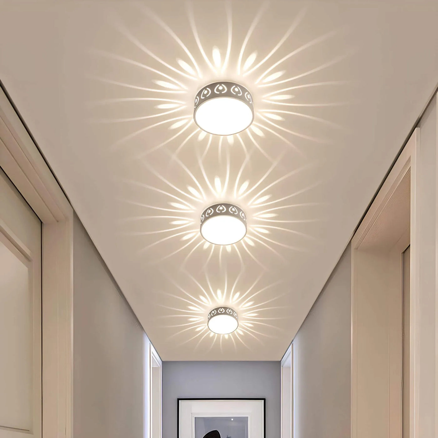 Elegant Ceiling Light – Warm or Cool White