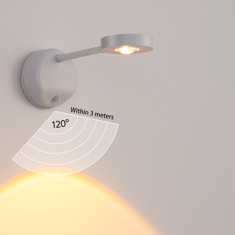 Motion Sensor LED Light – USB Rechargeable with Adjustable Brightness