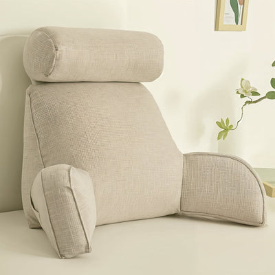 Deluxe Backrest Pillow With Arms & Adjustable Headrest