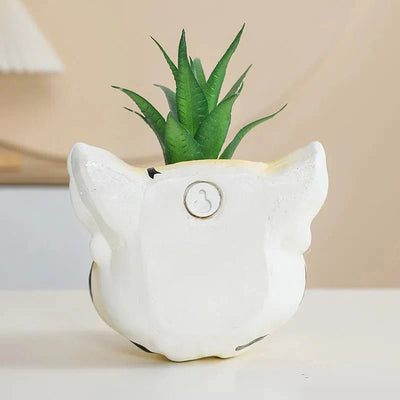 Novelty Ceramic 3D Lion's Head Vase for Modern Decor
