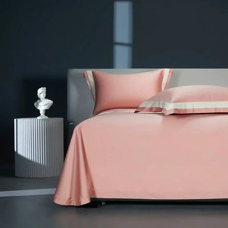 One-Line Duvet Cover Set – 1200 TC Egyptian Cotton with Elegant Border Detail