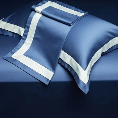 One-Line Duvet Cover Set – 1200 TC Egyptian Cotton with Elegant Border Detail