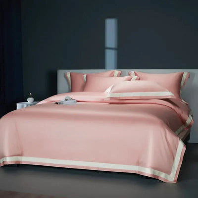 One-Line Duvet Cover Set – 1200 TC Egyptian Cotton with Elegant Border Detail