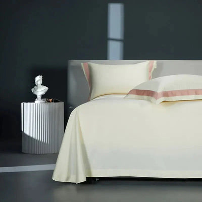 One-Line Duvet Cover Set – 1200 TC Egyptian Cotton with Elegant Border Detail