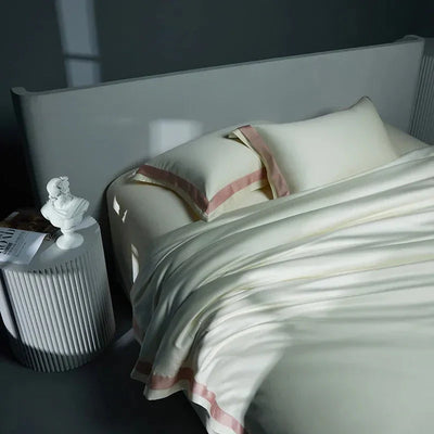 One-Line Duvet Cover Set – 1200 TC Egyptian Cotton with Elegant Border Detail