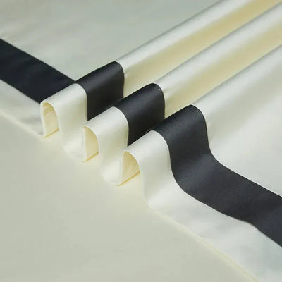 One-Line Duvet Cover Set – 1200 TC Egyptian Cotton with Elegant Border Detail