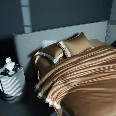 One-Line Duvet Cover Set – 1200 TC Egyptian Cotton with Elegant Border Detail